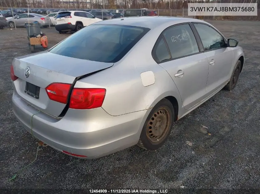 3VW1K7AJ8BM375680 2011 Volkswagen Jetta 2.0L Trendline/2.0L Trendline+