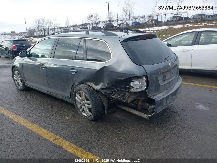 3VWML7AJ9BM653884 2011 Volkswagen Jetta