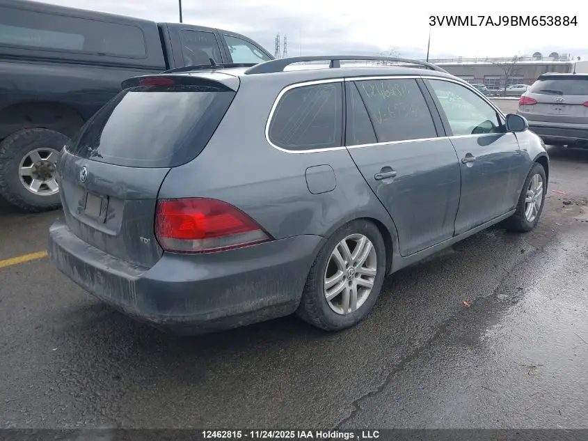 3VWML7AJ9BM653884 2011 Volkswagen Jetta