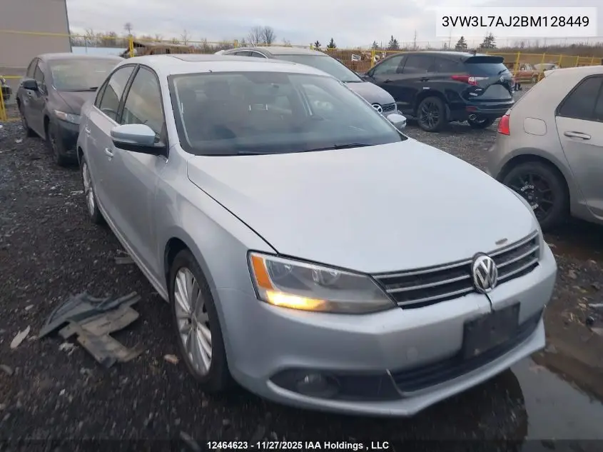 3VW3L7AJ2BM128449 2011 Volkswagen Jetta