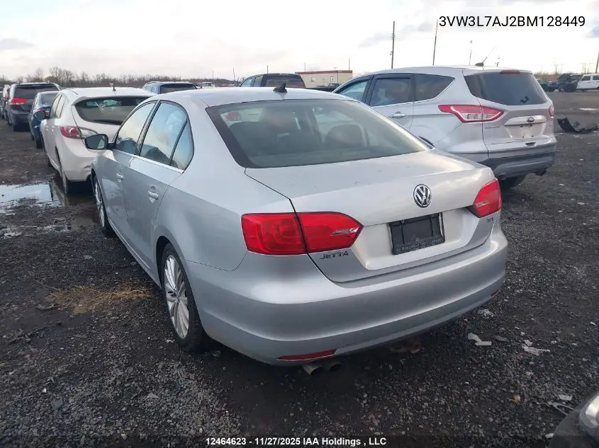 3VW3L7AJ2BM128449 2011 Volkswagen Jetta