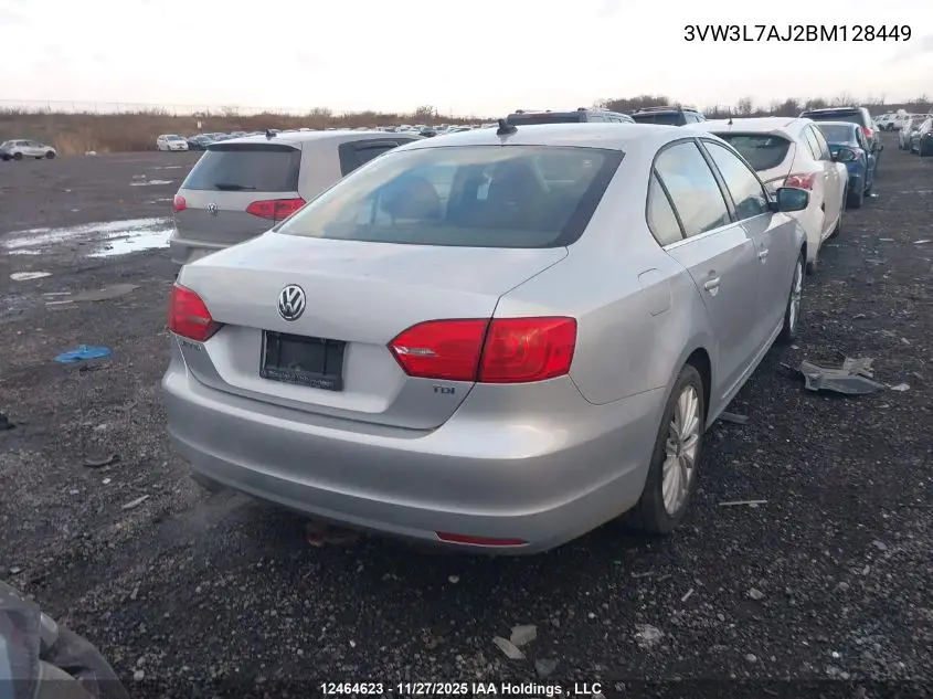 3VW3L7AJ2BM128449 2011 Volkswagen Jetta