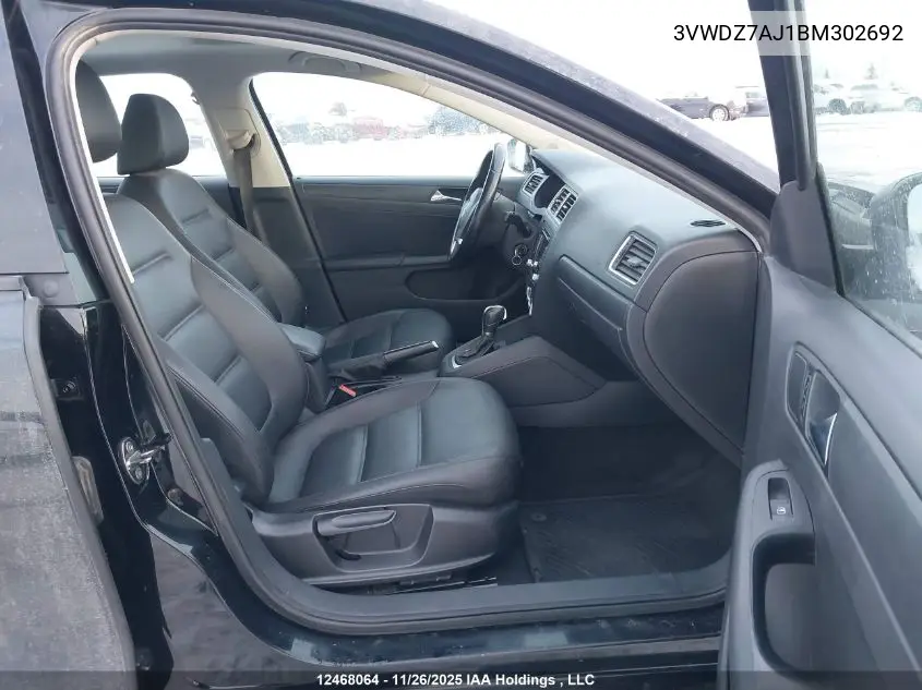 3VWDZ7AJ1BM302692 2011 Volkswagen Jetta 2.5L Se