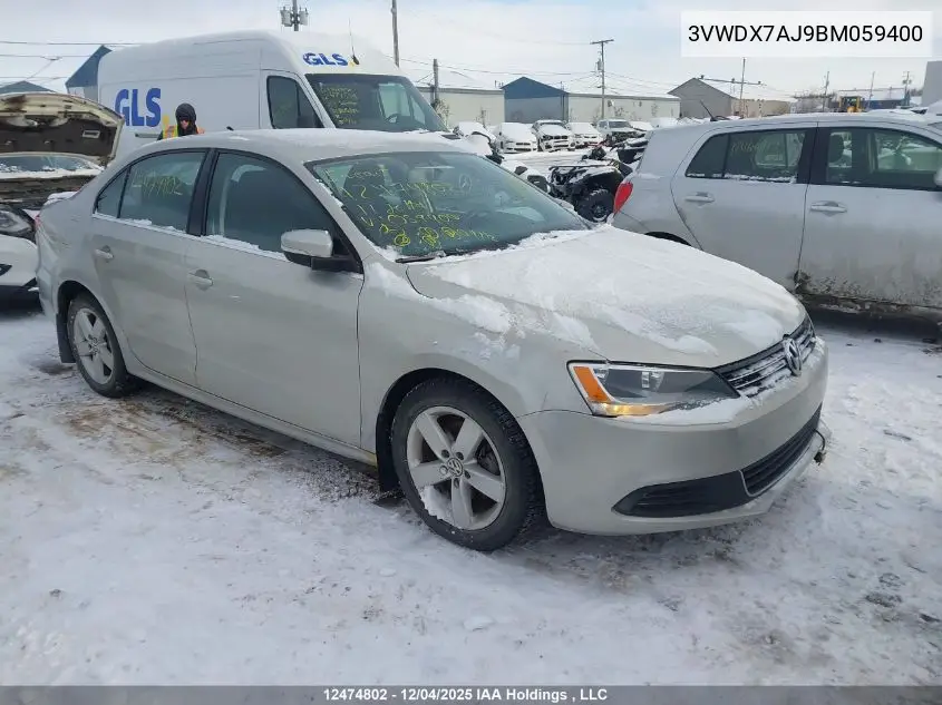 3VWDX7AJ9BM059400 2011 Volkswagen Jetta