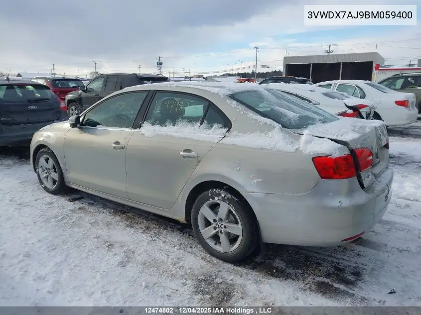 3VWDX7AJ9BM059400 2011 Volkswagen Jetta