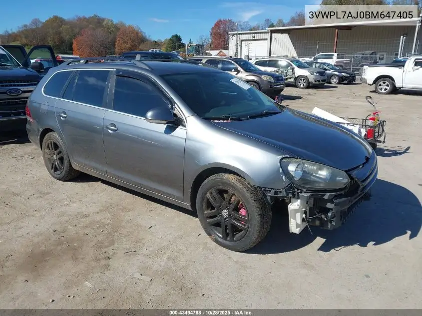 3VWPL7AJ0BM647405 2011 Volkswagen Jetta Sportwagen 2.0L Tdi