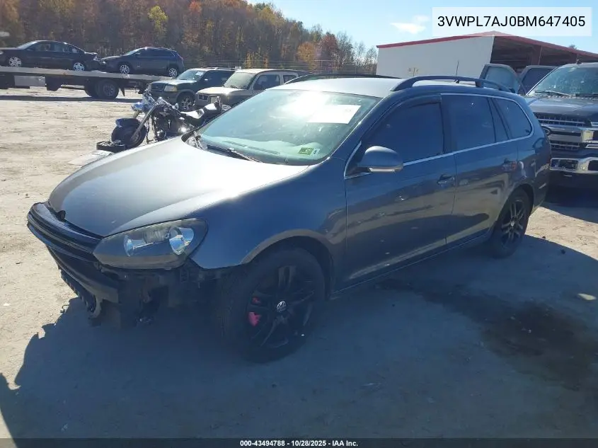 3VWPL7AJ0BM647405 2011 Volkswagen Jetta Sportwagen 2.0L Tdi