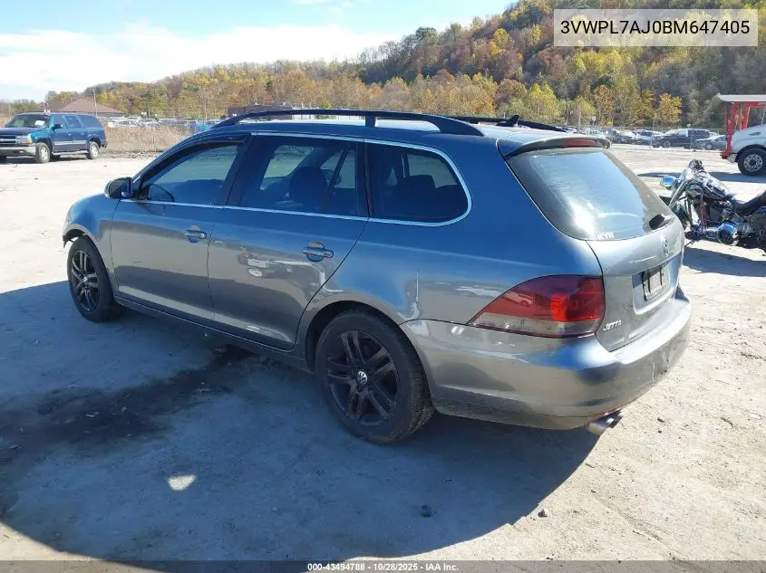 3VWPL7AJ0BM647405 2011 Volkswagen Jetta Sportwagen 2.0L Tdi