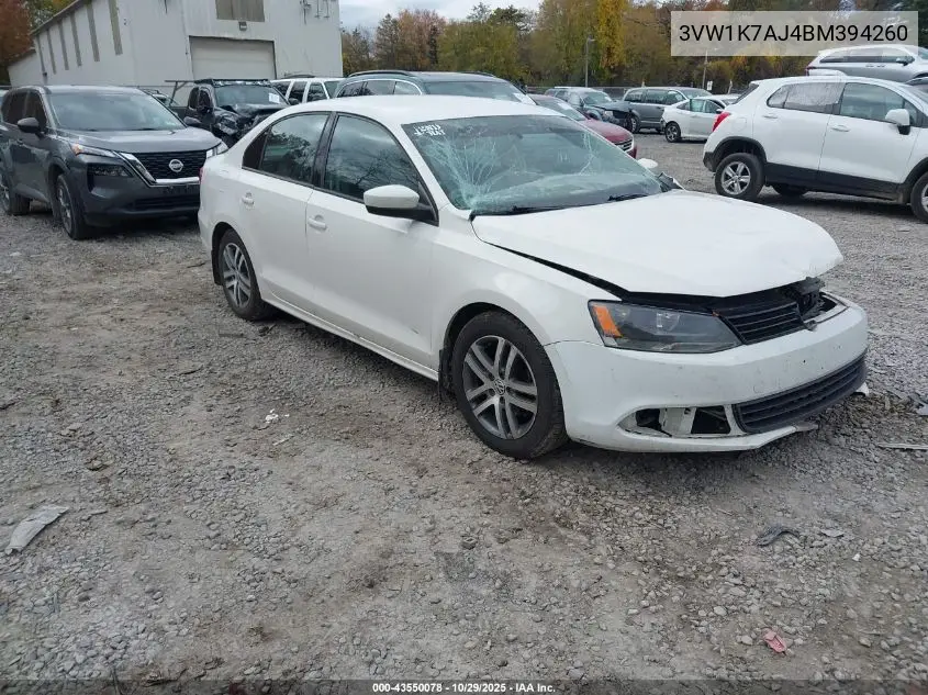 3VW1K7AJ4BM394260 2011 Volkswagen Jetta 2.0L S