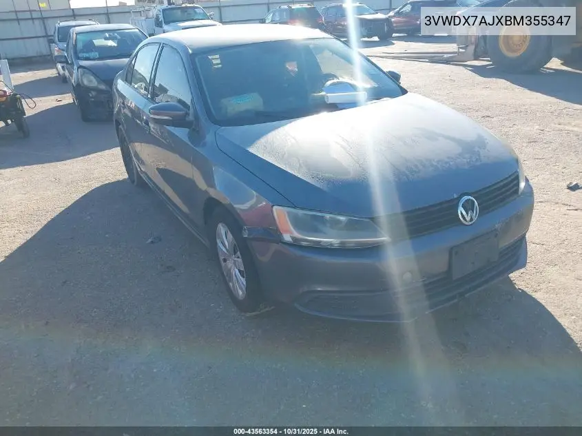 3VWDX7AJXBM355347 2011 Volkswagen Jetta 2.5L Se