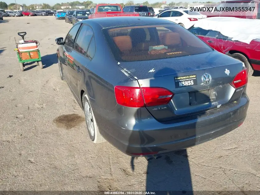 3VWDX7AJXBM355347 2011 Volkswagen Jetta 2.5L Se
