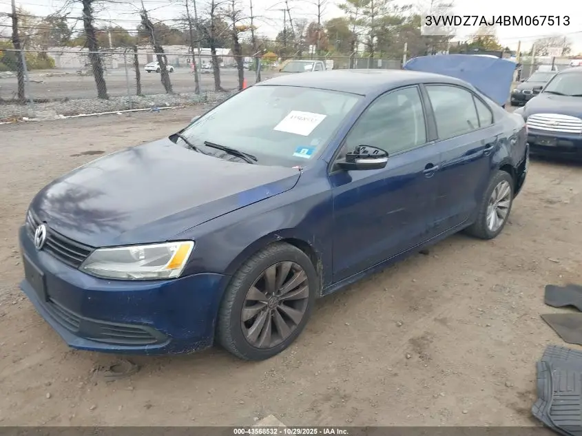 3VWDZ7AJ4BM067513 2011 Volkswagen Jetta 2.5L Se