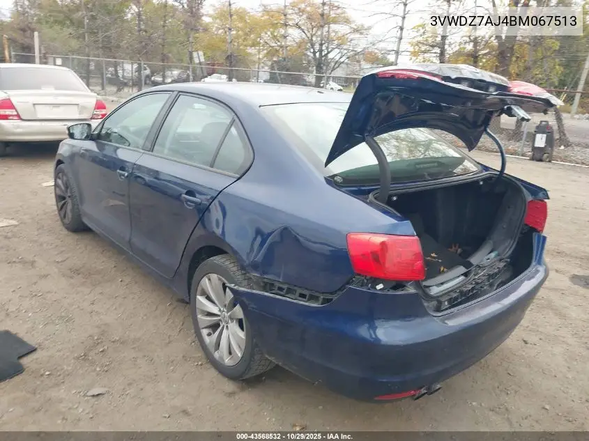 3VWDZ7AJ4BM067513 2011 Volkswagen Jetta 2.5L Se