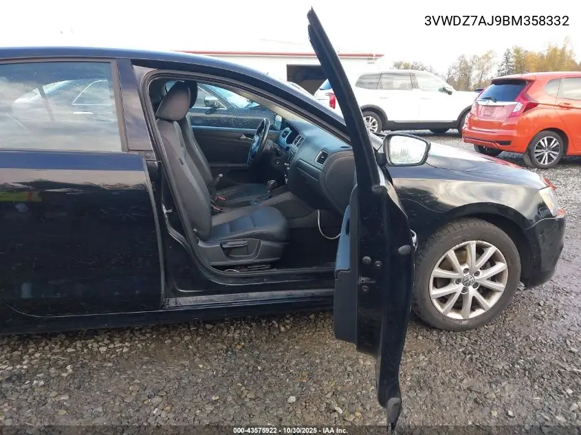 3VWDZ7AJ9BM358332 2011 Volkswagen Jetta 2.5L Se