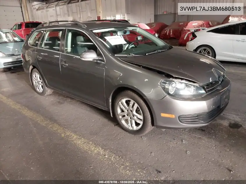 3VWPL7AJ3BM680513 2011 Volkswagen Jetta Sportwagen 2.0L Tdi