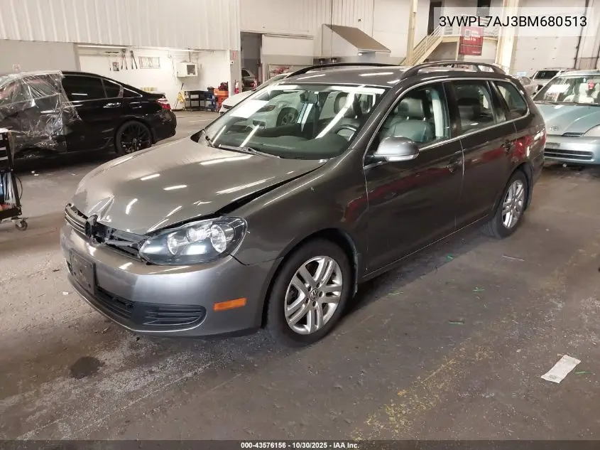 3VWPL7AJ3BM680513 2011 Volkswagen Jetta Sportwagen 2.0L Tdi