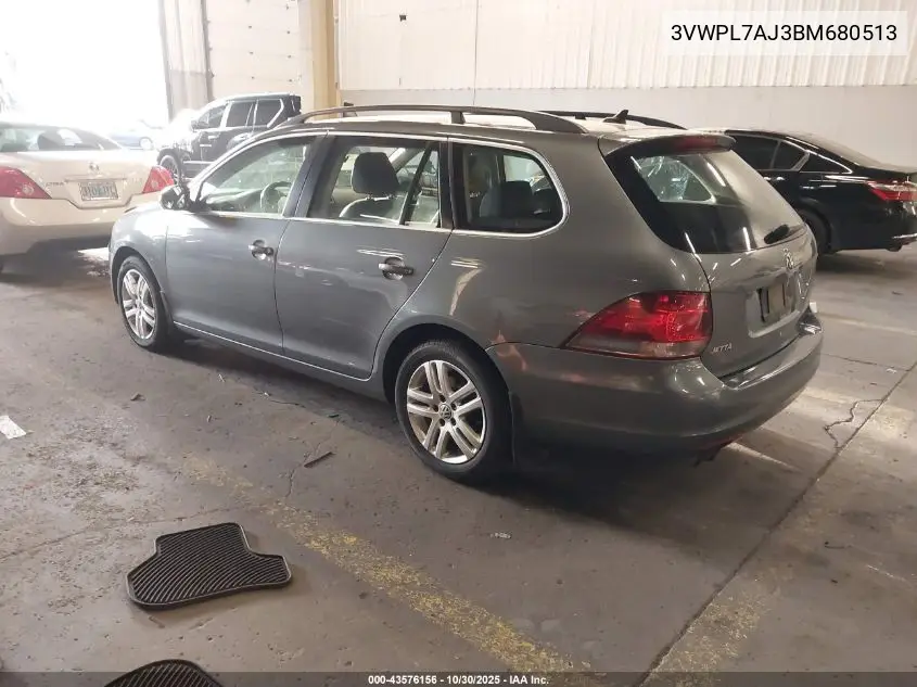 3VWPL7AJ3BM680513 2011 Volkswagen Jetta Sportwagen 2.0L Tdi