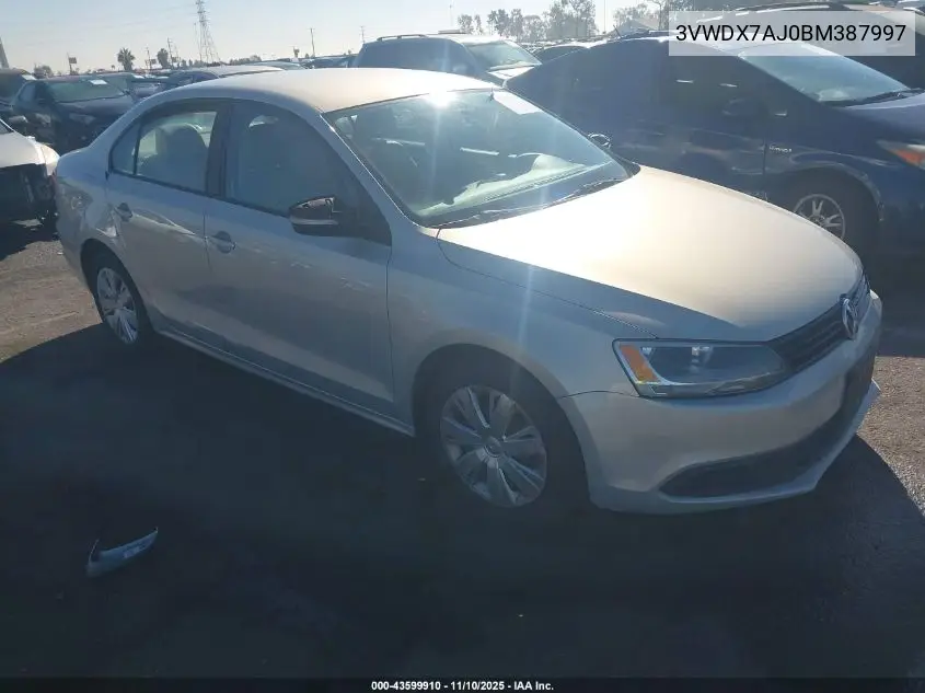 3VWDX7AJ0BM387997 2011 Volkswagen Jetta 2.5L Se
