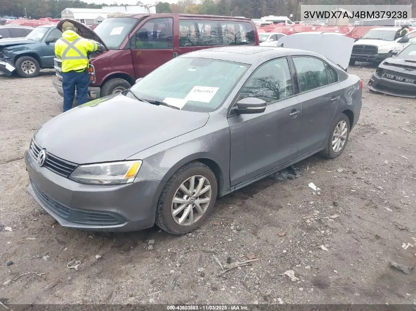 3VWDX7AJ4BM379238 2011 Volkswagen Jetta 2.5L Se