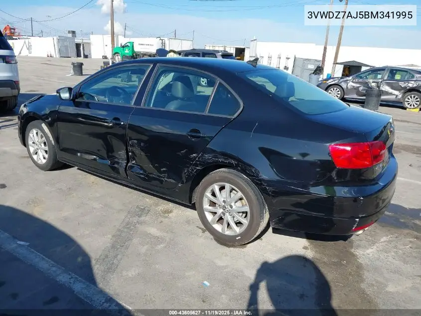 3VWDZ7AJ5BM341995 2011 Volkswagen Jetta 2.5L Se