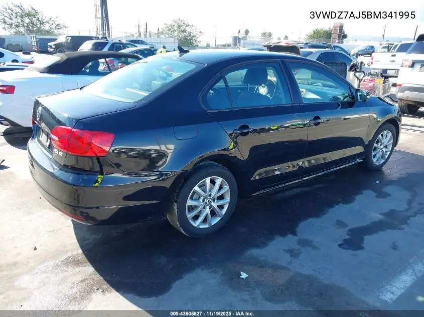 3VWDZ7AJ5BM341995 2011 Volkswagen Jetta 2.5L Se