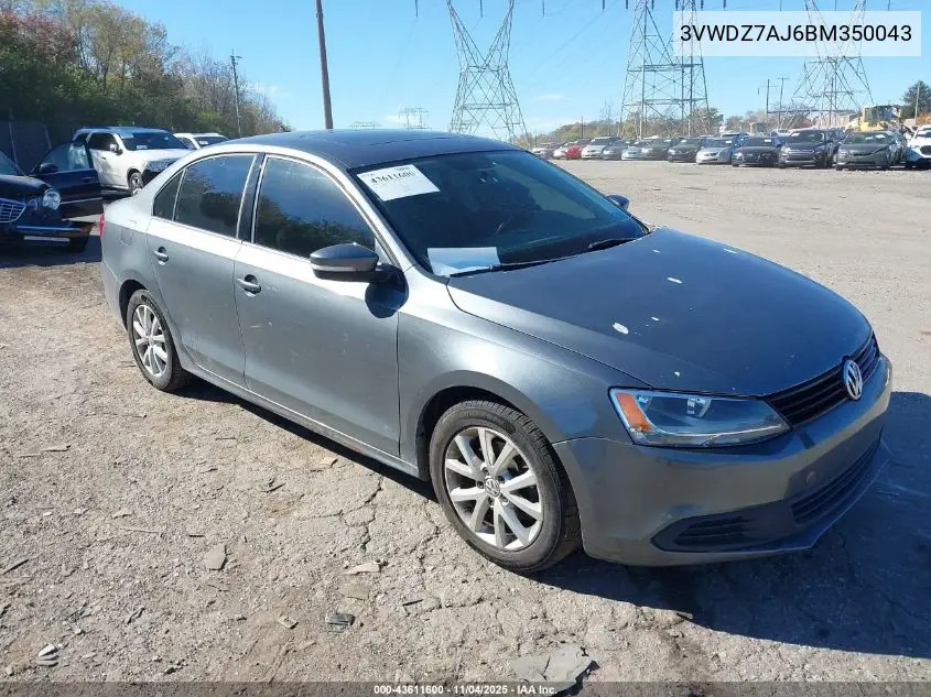 3VWDZ7AJ6BM350043 2011 Volkswagen Jetta 2.5L Se