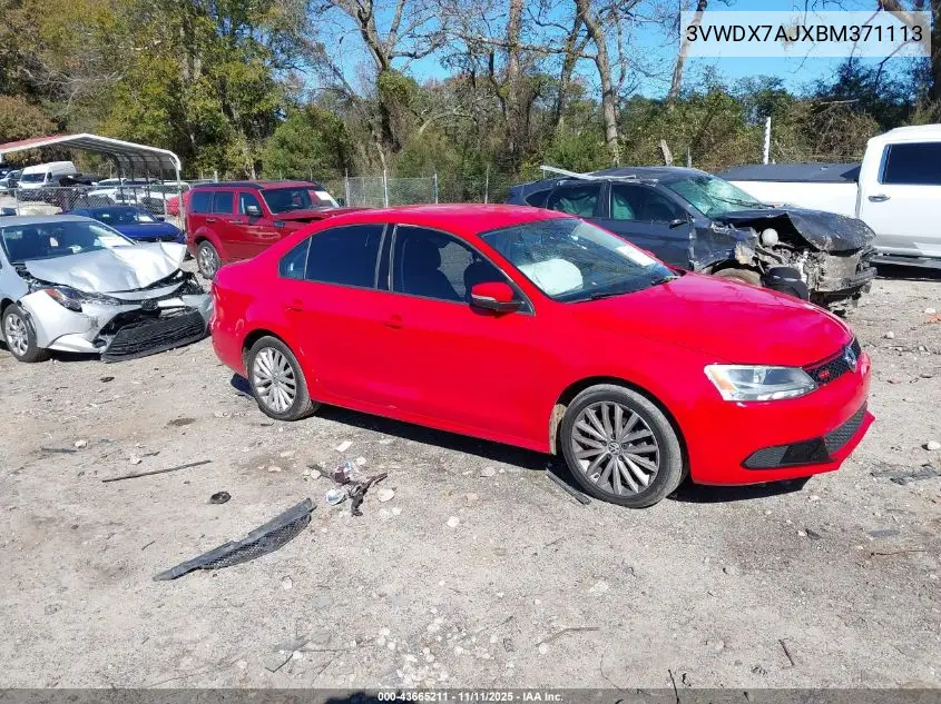 3VWDX7AJXBM371113 2011 Volkswagen Jetta 2.5L Se