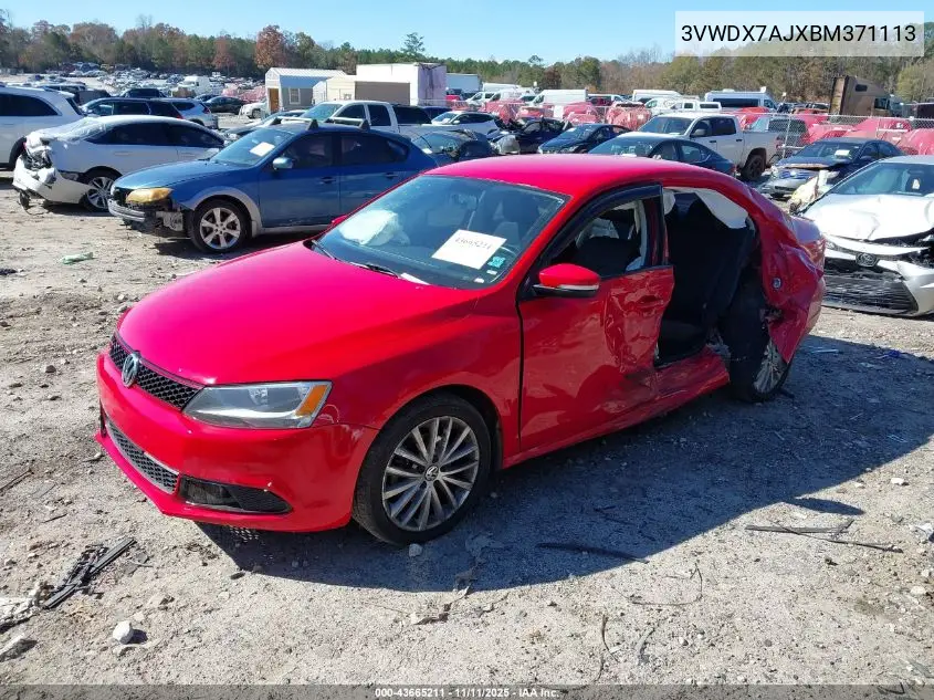 3VWDX7AJXBM371113 2011 Volkswagen Jetta 2.5L Se