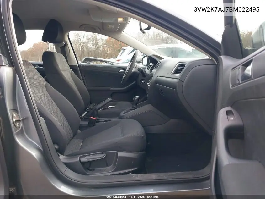 3VW2K7AJ7BM022495 2011 Volkswagen Jetta 2.0L S