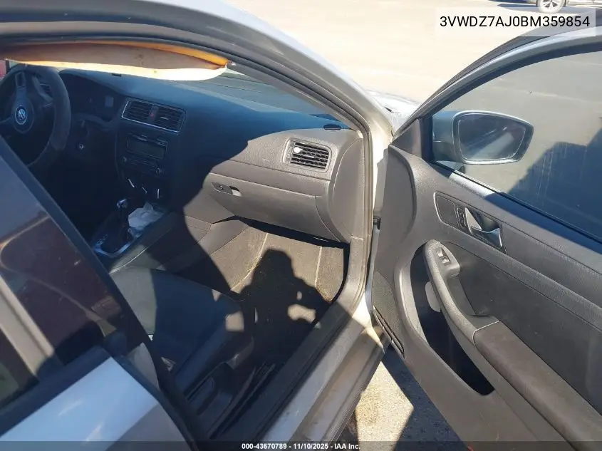 3VWDZ7AJ0BM359854 2011 Volkswagen Jetta 2.5L Se