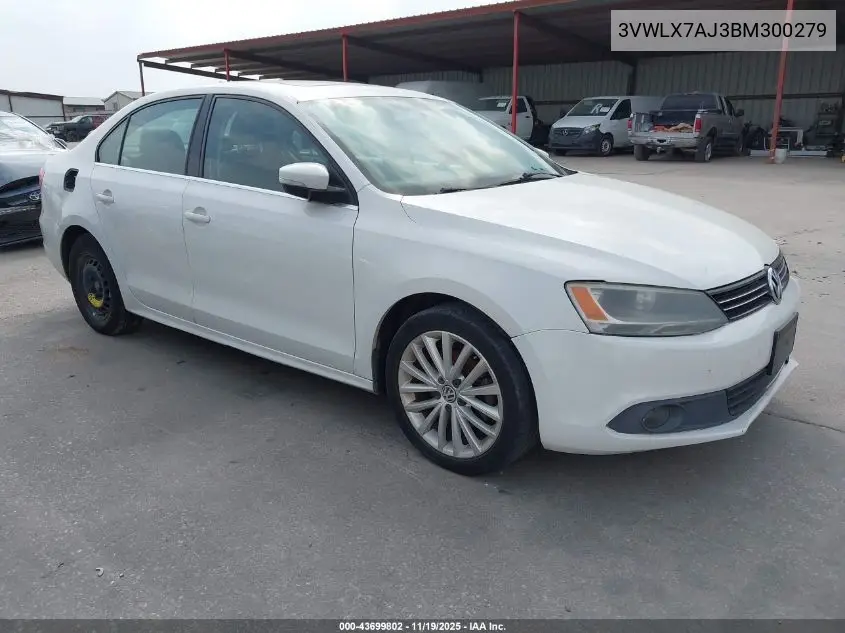 3VWLX7AJ3BM300279 2011 Volkswagen Jetta 2.5L Sel