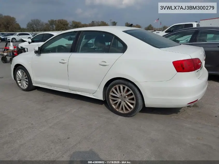 3VWLX7AJ3BM300279 2011 Volkswagen Jetta 2.5L Sel