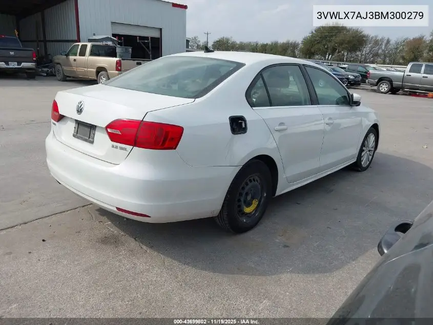 3VWLX7AJ3BM300279 2011 Volkswagen Jetta 2.5L Sel