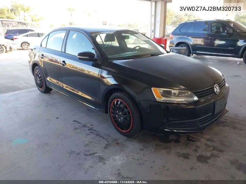 3VWDZ7AJ2BM320733 2011 Volkswagen Jetta 2.5L Se
