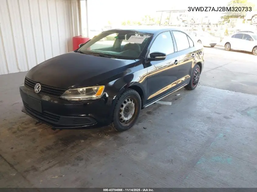 3VWDZ7AJ2BM320733 2011 Volkswagen Jetta 2.5L Se