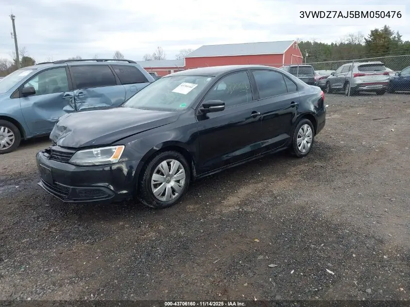 3VWDZ7AJ5BM050476 2011 Volkswagen Jetta 2.5L Se