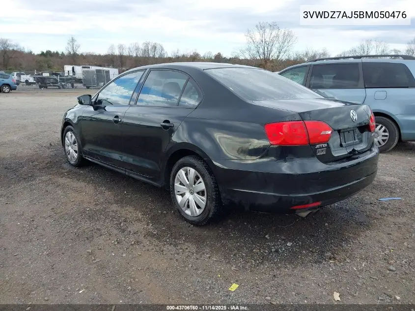 3VWDZ7AJ5BM050476 2011 Volkswagen Jetta 2.5L Se