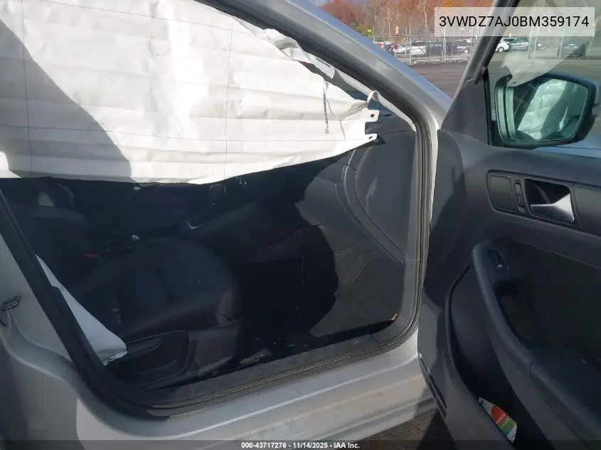3VWDZ7AJ0BM359174 2011 Volkswagen Jetta 2.5L Se