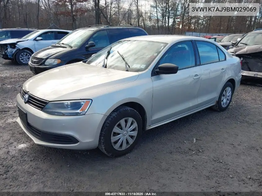 3VW1K7AJ9BM029069 2011 Volkswagen Jetta 2.0L S