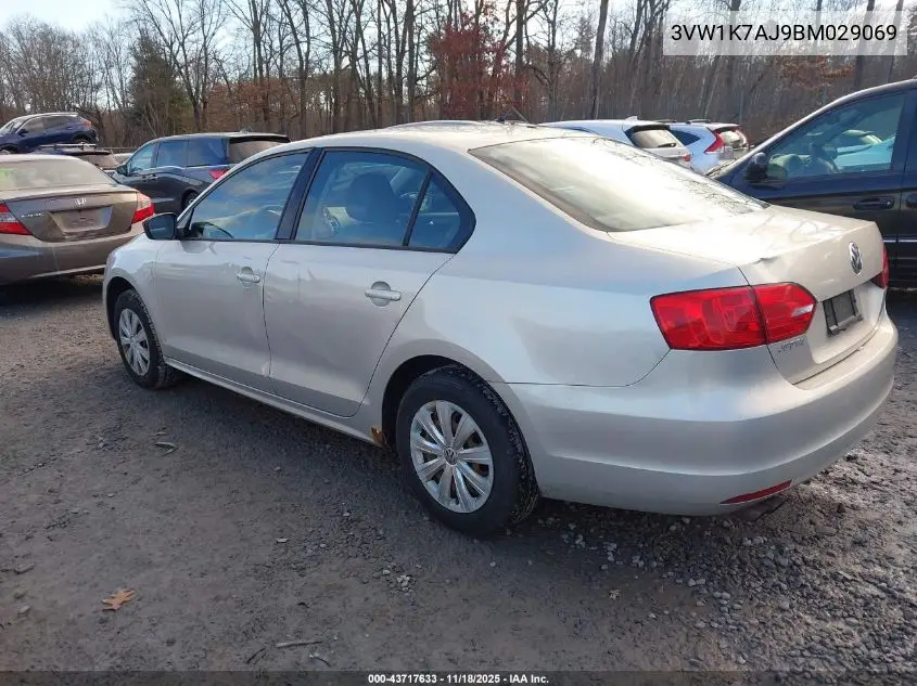 3VW1K7AJ9BM029069 2011 Volkswagen Jetta 2.0L S