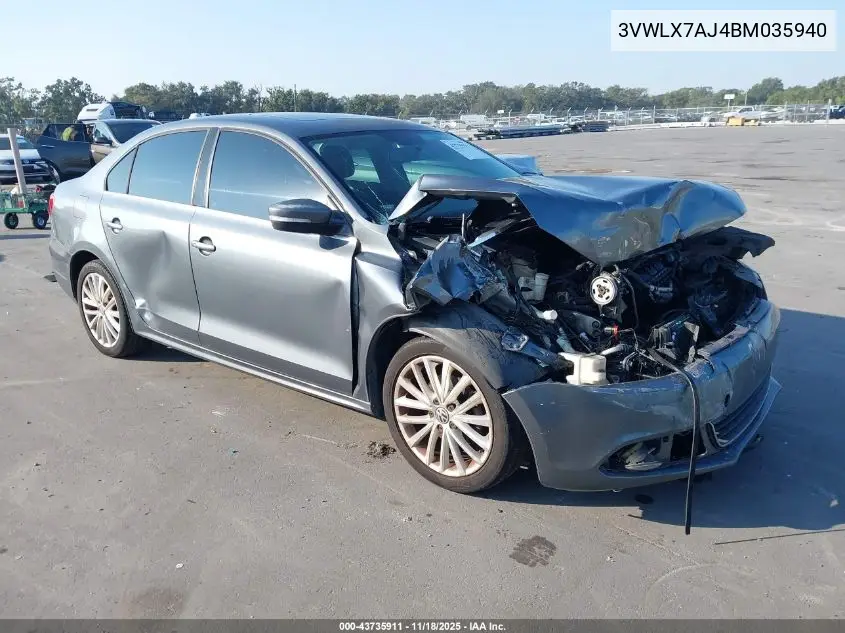 3VWLX7AJ4BM035940 2011 Volkswagen Jetta 2.5L Sel