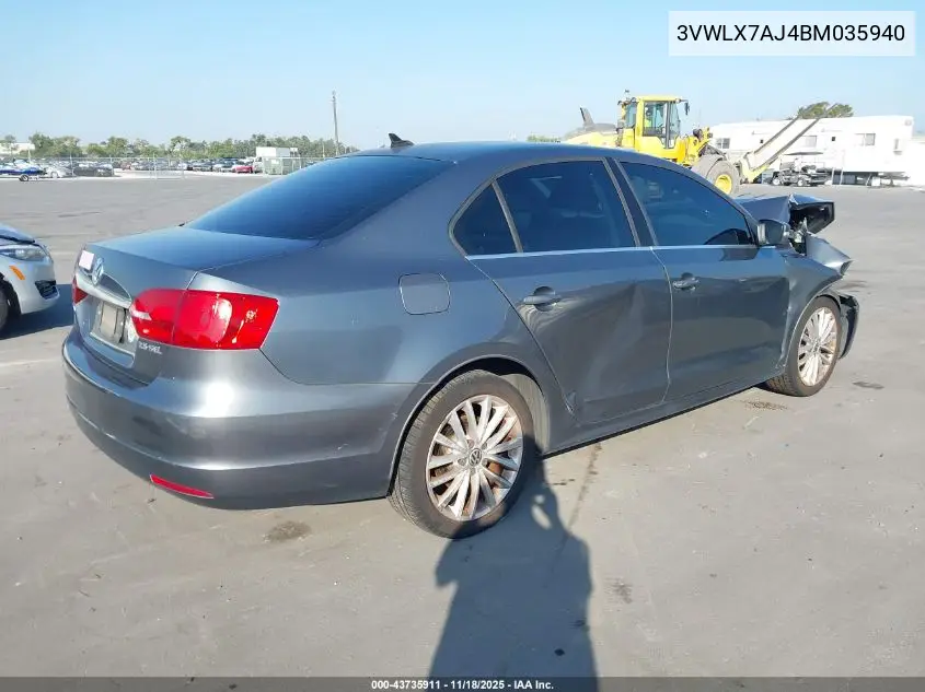 3VWLX7AJ4BM035940 2011 Volkswagen Jetta 2.5L Sel