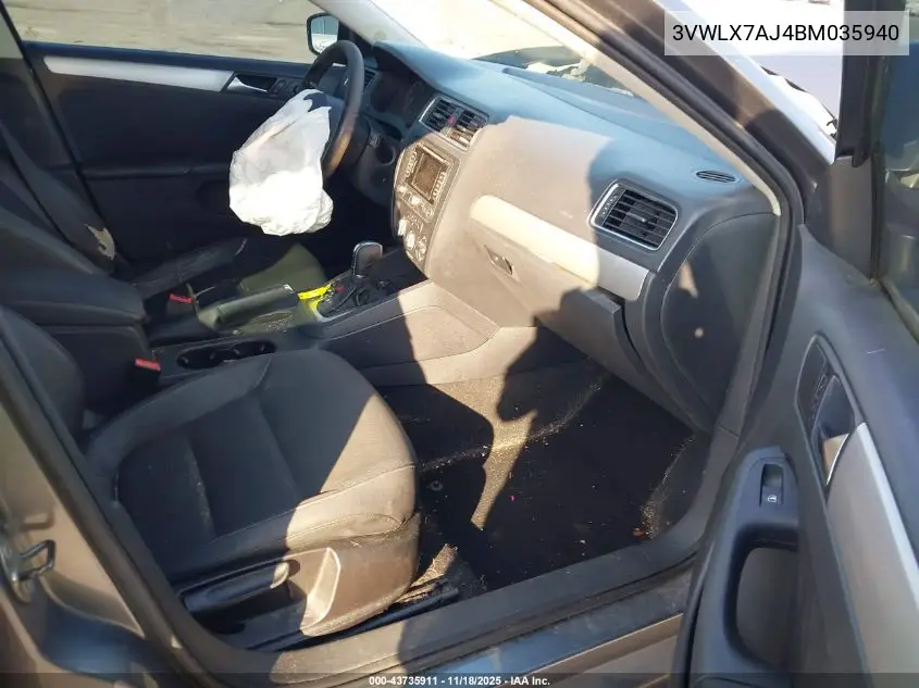 3VWLX7AJ4BM035940 2011 Volkswagen Jetta 2.5L Sel