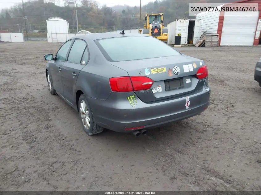 3VWDZ7AJ9BM346746 2011 Volkswagen Jetta 2.5L Se
