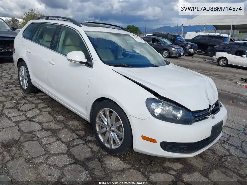 3VWPL7AJ8BM714574 2011 Volkswagen Jetta Sportwagen 2.0L Tdi