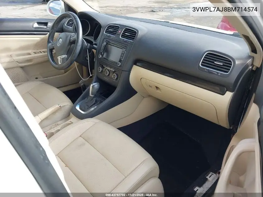 3VWPL7AJ8BM714574 2011 Volkswagen Jetta Sportwagen 2.0L Tdi