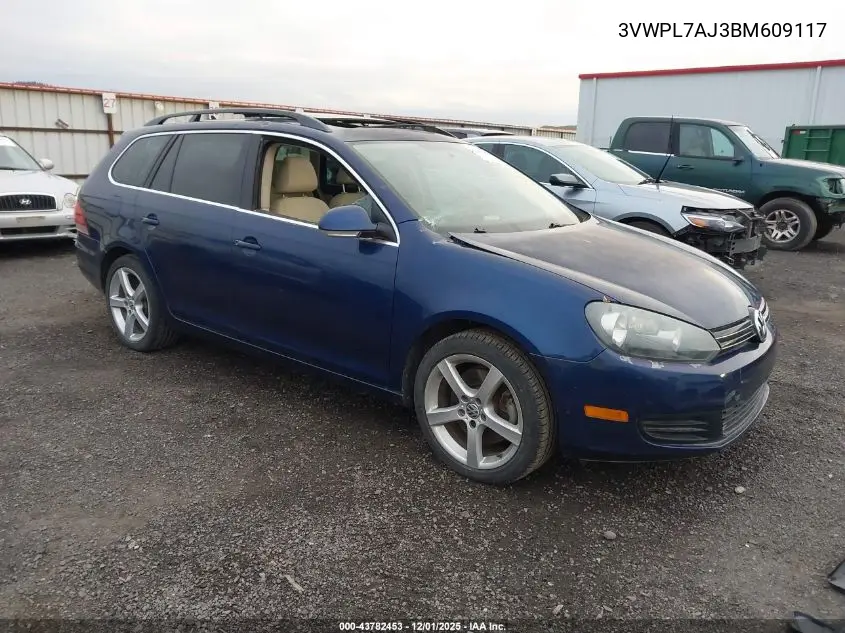 3VWPL7AJ3BM609117 2011 Volkswagen Jetta Sportwagen 2.0L Tdi