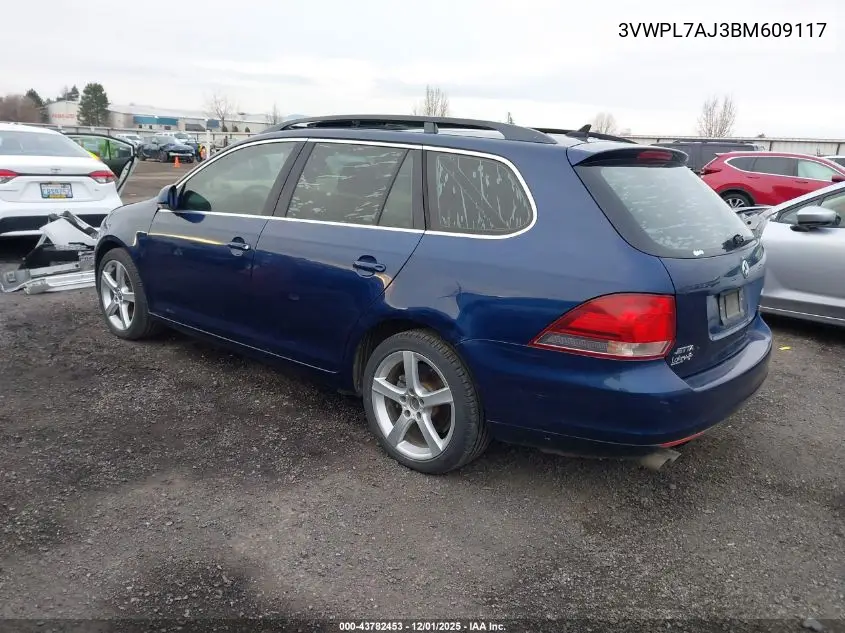 3VWPL7AJ3BM609117 2011 Volkswagen Jetta Sportwagen 2.0L Tdi