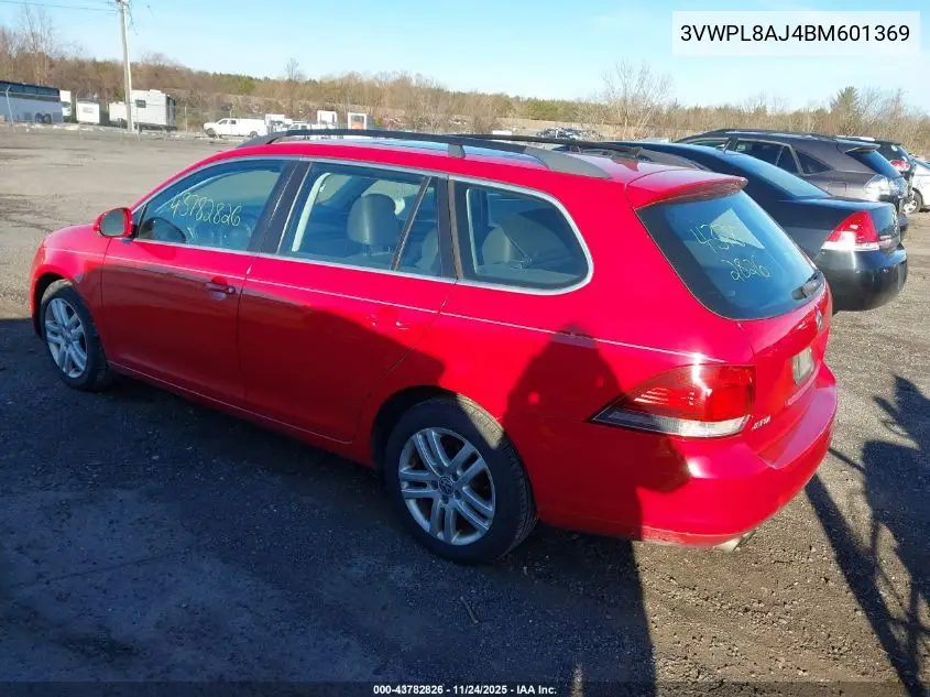 3VWPL8AJ4BM601369 2011 Volkswagen Jetta Sportwagen 2.0L Tdi