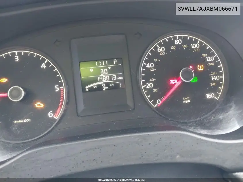 3VWLL7AJXBM066671 2011 Volkswagen Jetta 2.0L Tdi